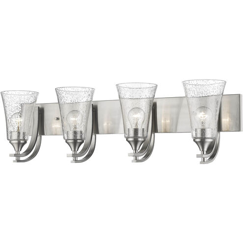Natalie 4 Light 32 inch Satin Nickel Vanity Light Wall Light
